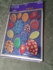 Vintage Heartline / Hallmark Foil Balloon Stickers 2 Sheets Sealed Multicolor