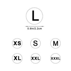 3500 PCS Clothing Size Stickers,Round Self Adhesive Size Stickers Labels,Whit…