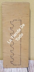 LRG WOOD WOODEN PAPER CUTTING DIE DIORAMA WAVE BORDER FITS ACCUCUT MACHINE READ