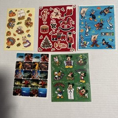 Vintage Sticker Lot 21 Sheets AGC, Gibson, Hallmark, Holiday Characters Looney