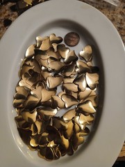 Metallic Gold Heart Die Cut,Punchies, Embellishments- Scrapbooking, Craft 2.3 OZ