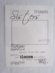 Scrapbooking Transparency Overlay 6pc Girl Theme Daughter sister Sunshine LOT A