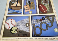 Deluxe Designs Boy Tagging Along Cardstock Stickers Tool Time Sports 2003 NOS