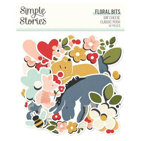 Spellbinders – Say Cheese Classic Pooh – Floral Bits & Pieces (by Simple Stories