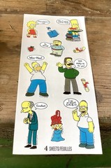 Mixed Lot of 5 Vintage Cartoon Sticker Sheets Simpsons Rugrats Betty Boop