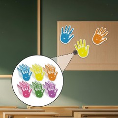 30x Colorful Hand Cutouts Helping Hands for Outdoor Notice Board Wall Locker