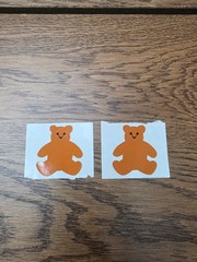 Mrs Grossman Sticker By the Yard Teddy Bears Vintage 1979 Lot Of 2
