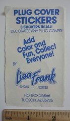 Vintage 1984 Lisa Frank Unicorn & Hearts Light Switch Plug Cover Stickers 1980s