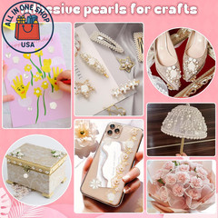 Self-Adhesive Pearl Stickers for Crafts – Assorted Sizes & Shapes (4366 PCS)