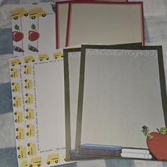 Junk Journal Ephemera Back to School kit Scrapbook crafts teacher student pencil
