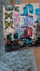Vintage Stickers Prism Butterfly Cowboy Boots Hats Western Lot 2 Sheets Flawed