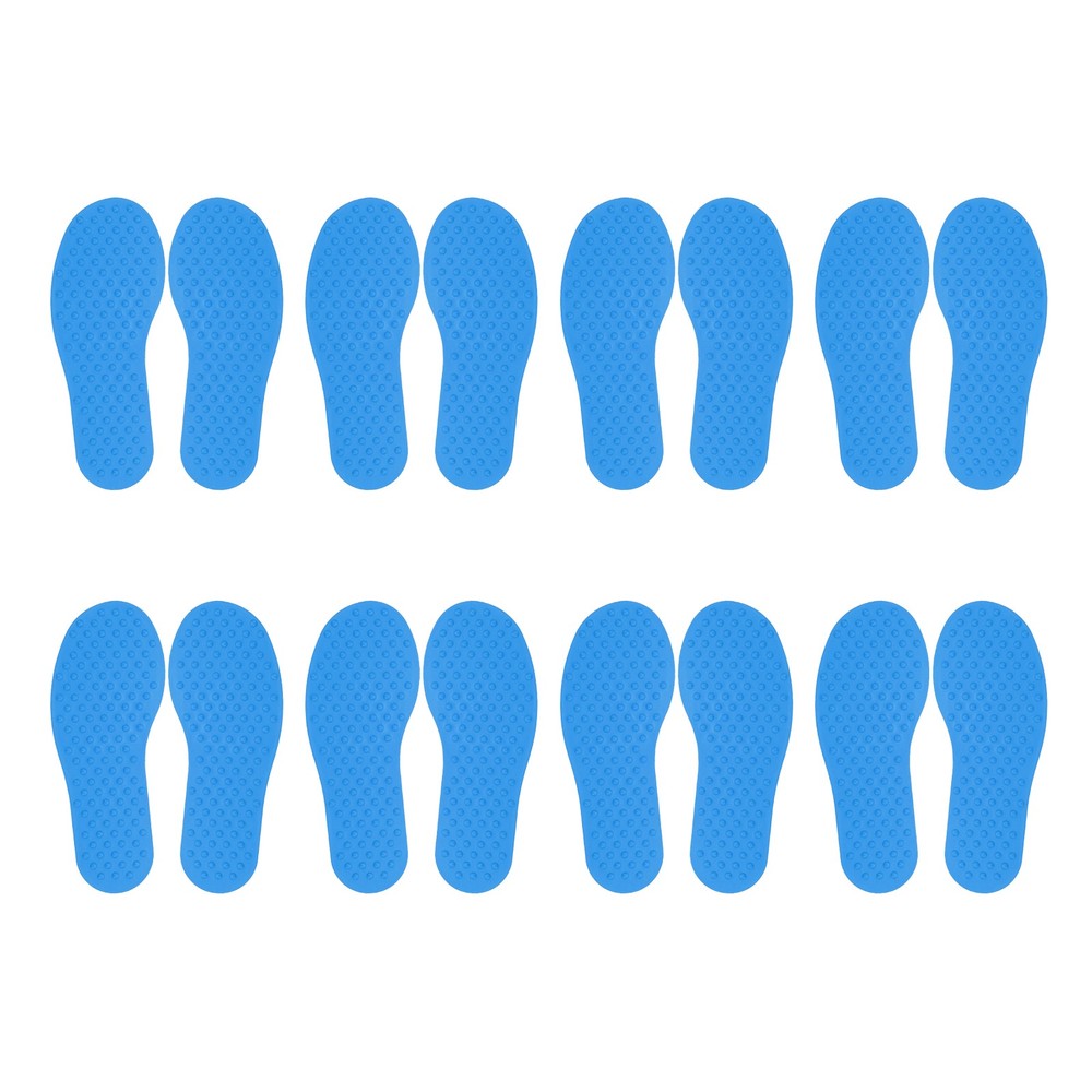 8 Pairs Feet Markers for Classroom Plastic Floor Foot Shaped Markers Blue