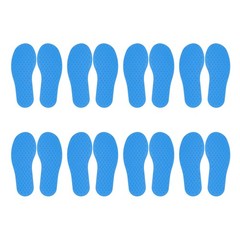 8 Pairs Feet Markers for Classroom Plastic Floor Foot Shaped Markers Blue