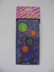 Stickety Doo-Da STARS & PLANETS Removeable Stickers Gibson Greetings 1 Sheet NIP