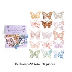 30X Lace Moon Bloom Paper Die Cut Stickers Journal Album Diy Scrapbooking Crafts