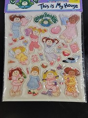Vintage Cabbage Patch Puffy Stickers 1983 Styles 2 And 5 Sealed