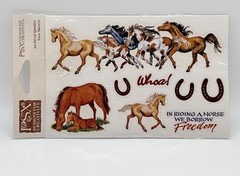 PSX Faster Horses Sticker Sheet 2001 RARE Horse Western Scrapbook NEW!