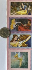 DISNEY PRINCESS STAMP Stickers (26pc)5-1/2″x12″Cinderella•Ariel•Belle •Jasmine•