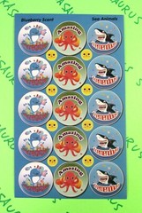 Blueberry Scented Scratch & Sniff Sea Animals Stickers