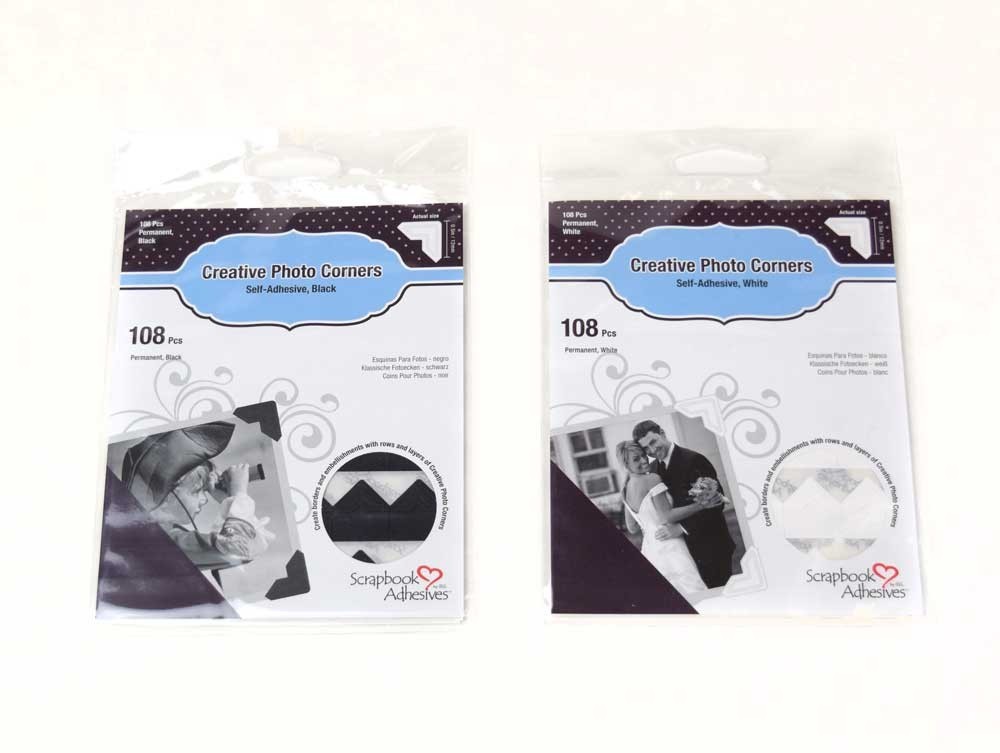 Paper Mounting Corners White Full 12mm 1/2″ PKG 108 – Archival Photo Corners