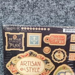 Lot of 10 Graphic 45 Artisan Style Bundle Chipboard & Tags Pockets Art Deco