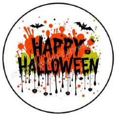 HAPPY HALLOWEEN PAINT SPLATTER ENVELOPE SEALS LABELS STICKERS PARTY FAVORS