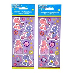 2 Packs of CARE BEARS STICKERS (2006) by Stickety-Doo-Da, total of SIX sheets!