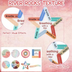 CCINEE 24 Pcs Anxiety Sensory Stickers Calm Strips Tactile Mood Calming Mindfuln