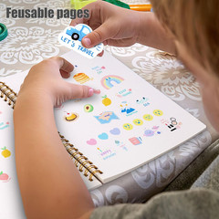 Sticker Collecting Book, Reusable Sticker Collecting Album Blank Sticker Storage