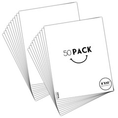 , 8×10 Picture Mat Matte Backerboards for Framing. Pack Contains 50 Backing B…