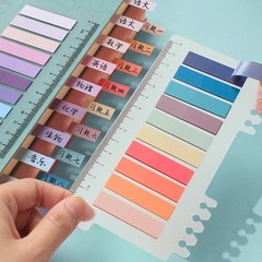 1600Pcs 80 Color Writable Morandi Sticky Tabs Repositionable Color Page Marker