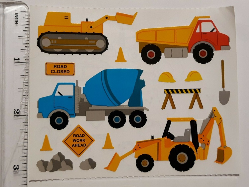 Vintage Mrs Grossman’s Stickers TRUCKS & CONSTRUCTION 1 mod = 15 pieces
