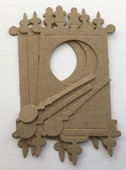 {4} *WALL CLOCK* Time Old World – Bare Vintage Chipboard Die Cuts – 2 5/8″ x 5″