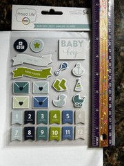 American Craft Project Life Becky Higgins 3 Pg 54 Stickers Baby Boy Scrapbooking