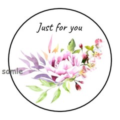 30 JUST FOR YOU FLORAL BOUQUET ENVELOPE SEALS LABELS STICKERS 1.5″ ROUND FLOWERS