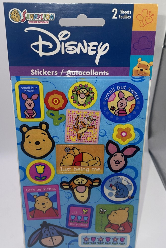 Vintage Sandylion Winnie The Pooh Tigger Piglet Eeyore Sticker Pack