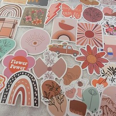 Motivational Good Vibes 100 Stickers Earth Tones Rainbows Positive Feel Good
