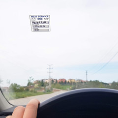 Oil Change Stickers 250 Pcs per Roll-Service Reminder Stickers-2 Inches X 2 Inch