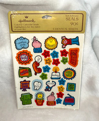 New Sealed Vintage 1979 Hallmark All Occasion Calendar Reminder Stickers