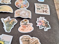 100 Pc Vintage Retro Cottagecore Stickers Colorful New