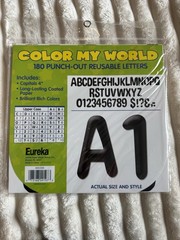 Mixed Brands Punch-out Reusable Letters & Numbers Stickers Multicolor TCR 5377
