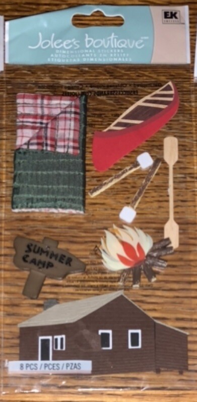 Jolees SUMMER CAMP CANOE CAMPFIRE SLEEPING BAG CABIN Hiking Outdoor Adventures