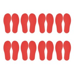 8 Pairs Feet Markers for Classroom Plastic Floor Foot Shaped Markers Red