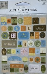 DAY DREAM BELIEVER ALPHABET Glitter Stickers(212pc)Lower-Case Letter•Card Making