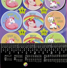 Horiechaly Peach Scented Scratch & Sniff Unicorn Stickers