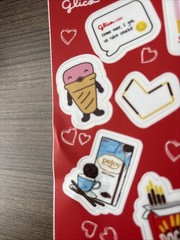 NEW Gilco Pocky Sticker Sheet Chocolate Covered Biscuit Stick Snacks 8