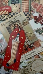 100 CHRISTMAS CRAFT LOT BUTTONS FIBERS PUNCHIES EPHEMERA GEMS FOILS 10 EA OF 10