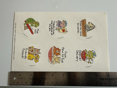 Vintage QUIP Stickers by Current 1991~1 SHEET~CODE 15354-0~funny/humor~Round