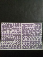 Creative Memories – Mini ABC/123 – Purple Sassy Stickers – One Sheet