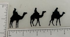 Holiday Die Cuts * 3 Wise Men * 12 Sets * Kraft, Black, Silver or Gold Glitter